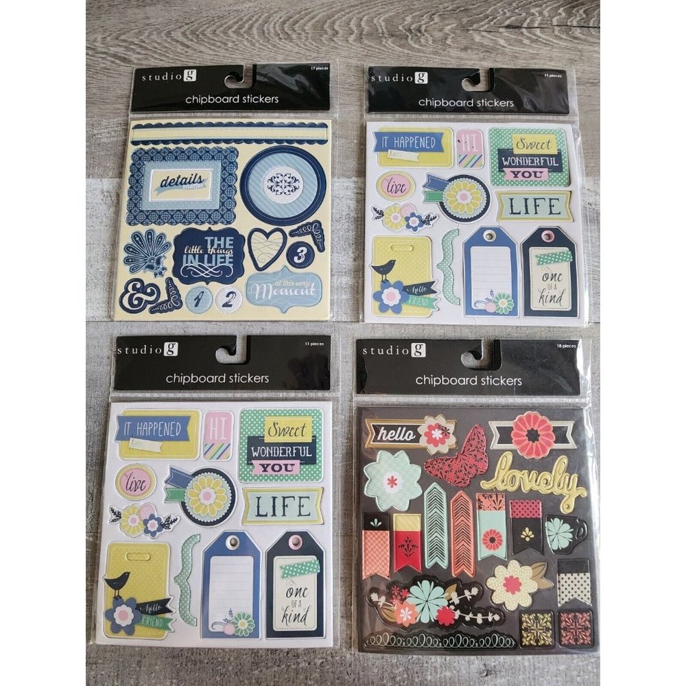 NEW Studio G Chipboard Stickers Tag Life Journey Journal Scrapbooking Retired 34
